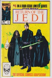 STAR WARS RETURN OF THE JEDI #4 (Jan 1984) VFNM 9.0 white paper!