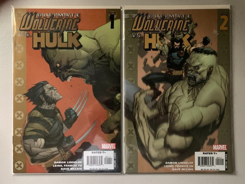 Ultimate HULK VS. WOLVERINE #1 & #2 NM COMIC RUN LOT - MARVEL 2006 