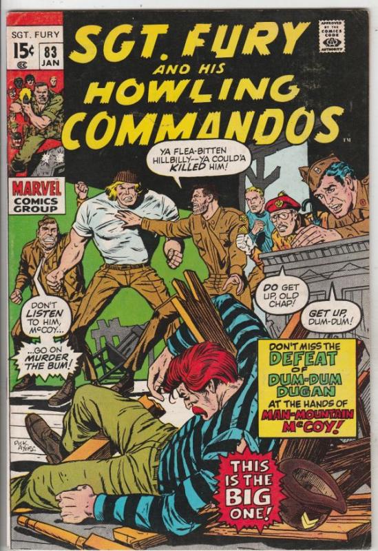 Sgt. Fury and His Howling Commandos #83 (Jan-71) VF High-Grade Sgt. Fury, How...