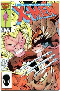 X-MEN #213, VF+, Wolverine vs Sabretooth, Claremont, Uncanny, more in store