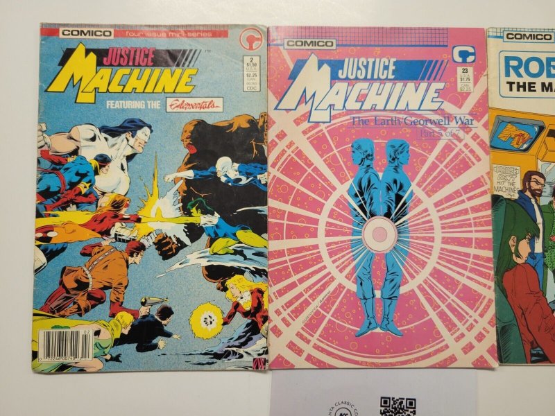 3 Comico Comics #2 23 Justice Machine + #24 Robotech 72 TJ8