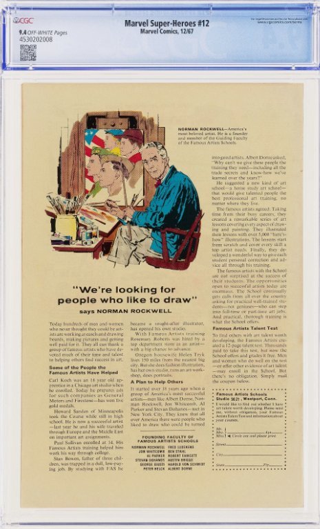 Marvel Super-Heroes #12 (1967) CGC 9.4 1st App Captain Marvel