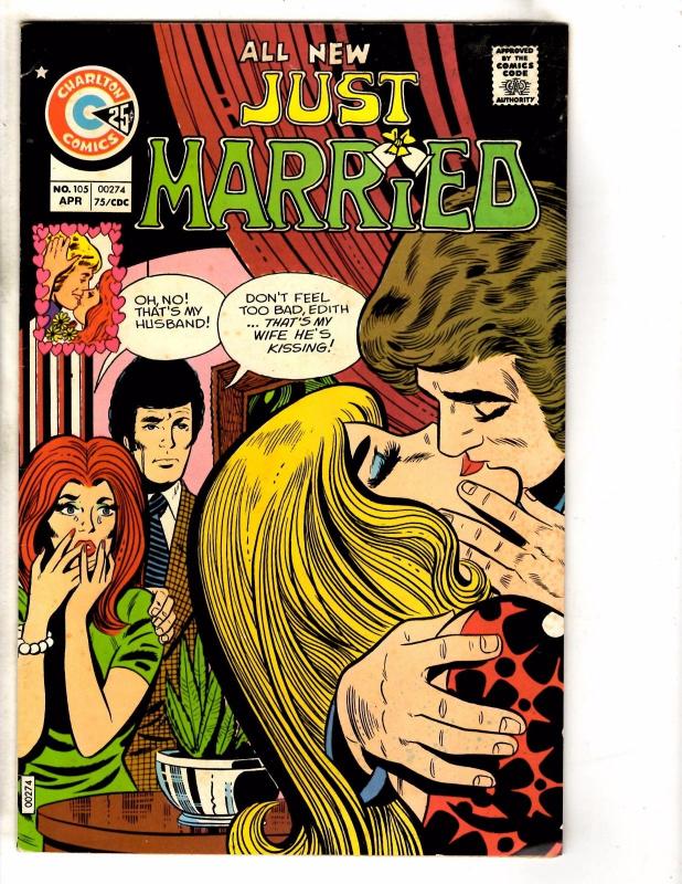 Just Married # 105 FN Charlton Comic Book Romance Love Series Bronze Age PP12