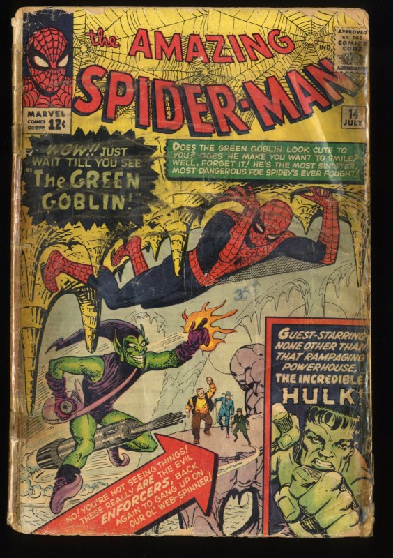 Amazing Spider-Man #14 Low Grade Qualified! Read Description! 1st Green Goblin!