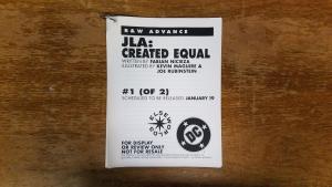 JLA Created Equal # 1 B&W Advance Copy Preview DC Elseworld Comic BW1