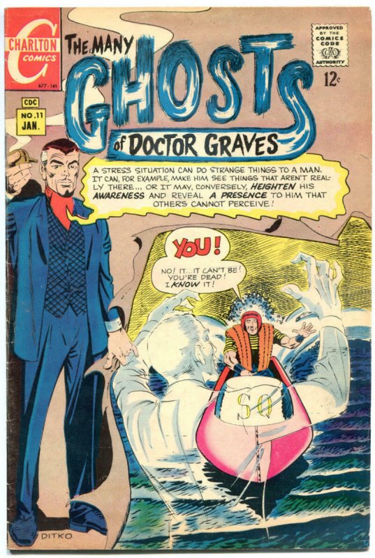 MANY GHOST of DOCTOR GRAVES #11, VG/FN, Horror, 1967, more Charlton in store