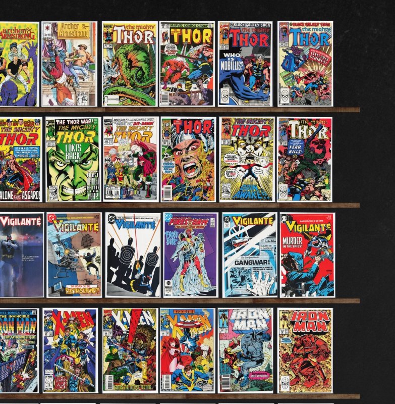Huge Lot 140+ Comics with Iron Man, The Mighty Thor, Thor, Vigilante & More!
