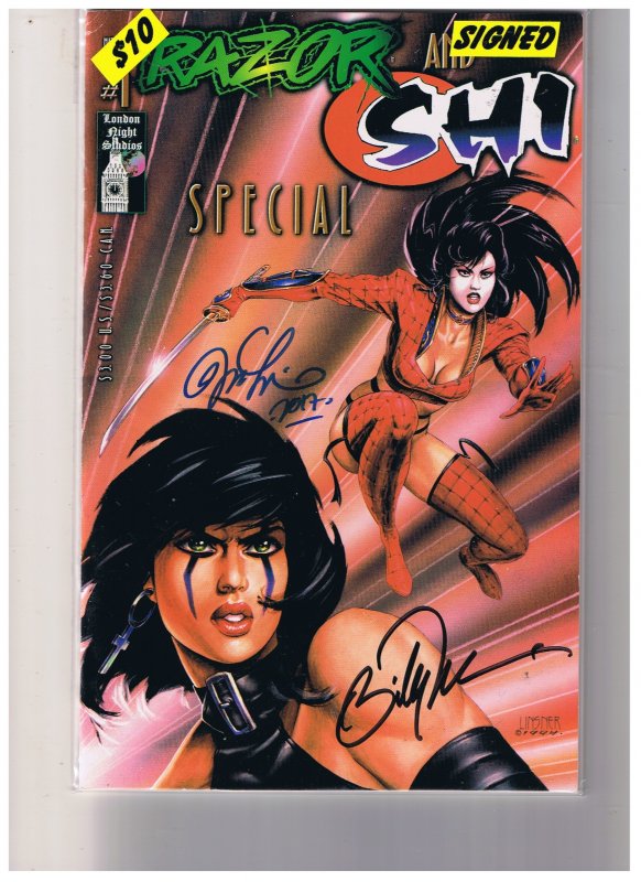 Razor And Shi Special Signed  By Billy Tucci & Joe Linsner