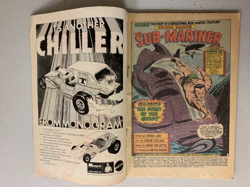 Sub-Mariner #1 Annual Marvel 1st Series 4.0 VG water stain (1971)