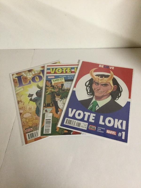 Vote Loki 1-3 Lot Set Run Nm Near Mint Marvel Comics