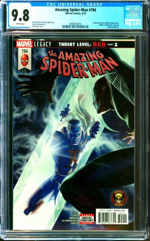 Amazing Spider-Man #794 CGC Graded 9.8 Scorpio & Norman Osborn appearance