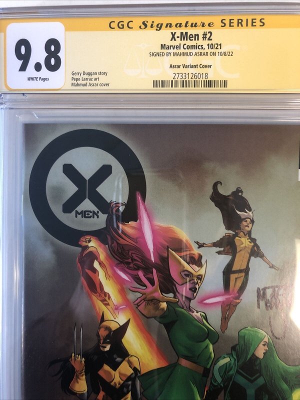X-Men (2021) #2 (CGC 9.8 SS WP) Signed Mahmud Asrar | Variant Cover