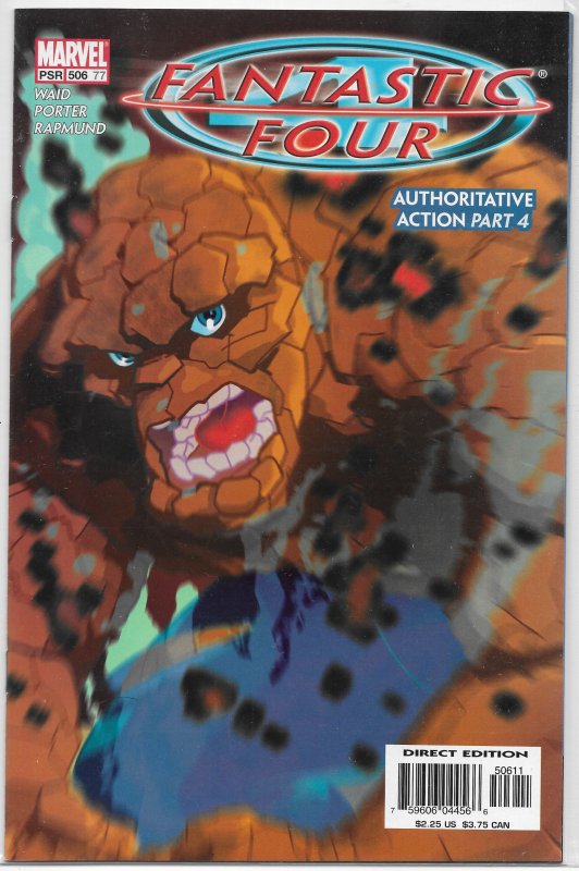 Fantastic Four (vol. 3, 1998) #506/77 FN/VF (Authoritative Action 4) Waid/Porter