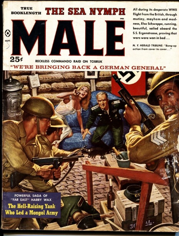 Male Sept 1959-mort kunstler cvr-nazi love bunker-Cuba-pulp 