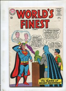 WORLDS FINEST #149 (6.5) THE GAME OF SECRET IDENTITIES! 1965