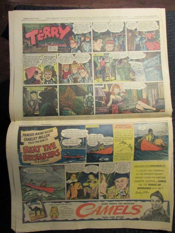 1947 Oct 26 SUNDAY 8pg Comic Section VG+ 4.5 Flash Gordon / Little Orphan Annie