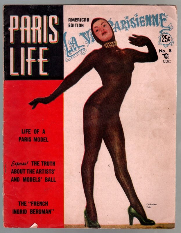 Paris Life #8  9/1952-Charlton-cheesecake-Catherine Fath-showgirls-VG/FN