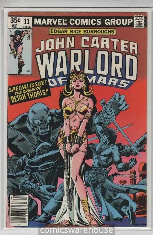 JOHN CARTER: WARLORD OF MARS (1977 MARVEL) #11 FN+ -02693