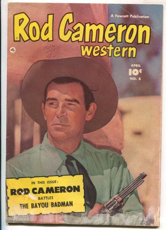 Rod Cameron Western #8 1951 Fawcett -B-western film star photo covers-G