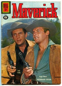 Maverick #15 1960- Dell TV Western- James Garner- Jack Kelly VG