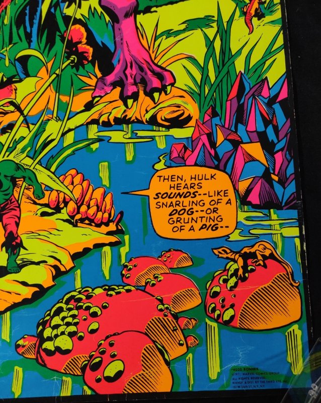 1971 Third Eye #4020 Ronnkk HULK 21.5 x 33 Black Light Poster