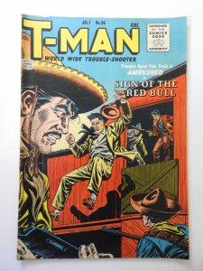 T-Man: World Wide Trouble Shooter #36 (1956) FN Condition! stains bc