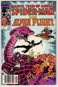 Marvel Team-Up Annual #7 with Spiderman and Alpha Flight FN/VF Marvel 1984