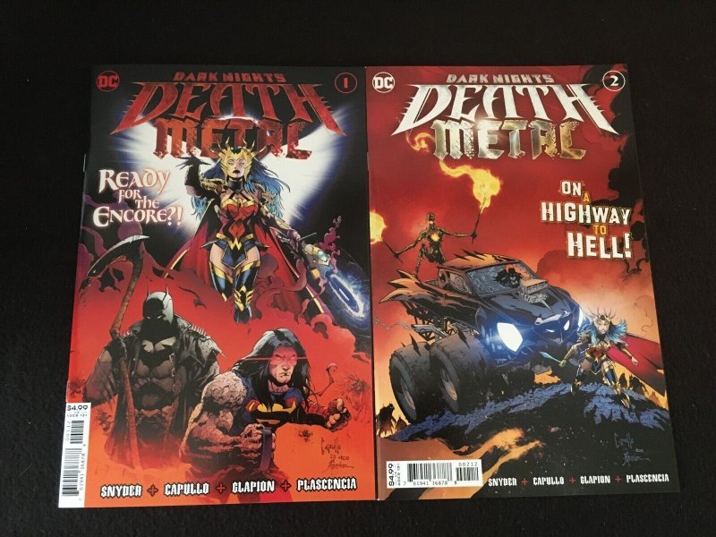 DARK NIGHTS: DEATH METAL #1, 2(Second Printings) VFNM Condition