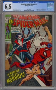AMAZING SPIDER-MAN #101 CGC 6.5 1ST MORBIUS THE LIVING VAMPIRE WHITE PAGES