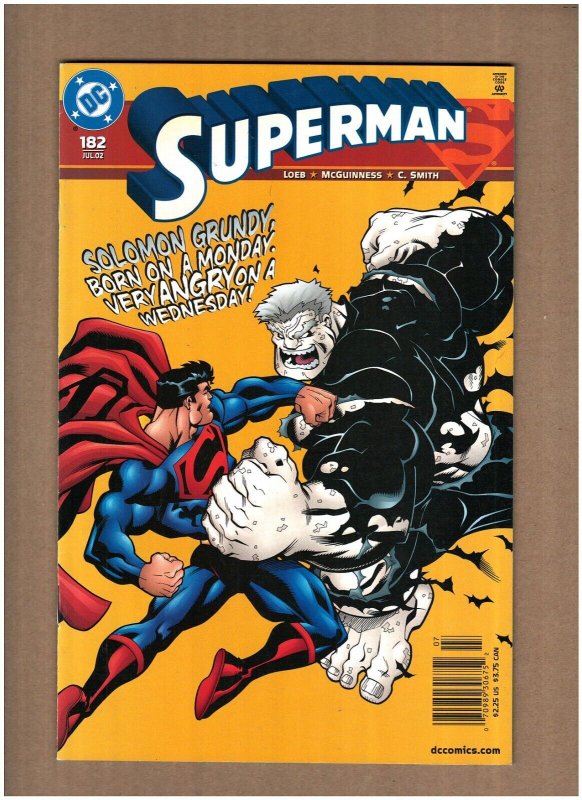 Superman #182 Newsstand DC Comics 2002 Jeph Loeb Solomon Grundy VF/NM 9.0