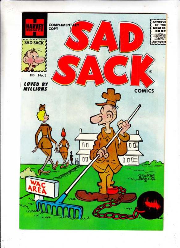 Sad Sack #3 (Feb-50) NM+ Super-High-Grade Sad Sack, Sarge, The General