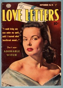 LOVE LETTERS #13-1951-SPICY PHOTO COVER-QUALITY-VG-RARE PRE-CODE LINGERIE P VG