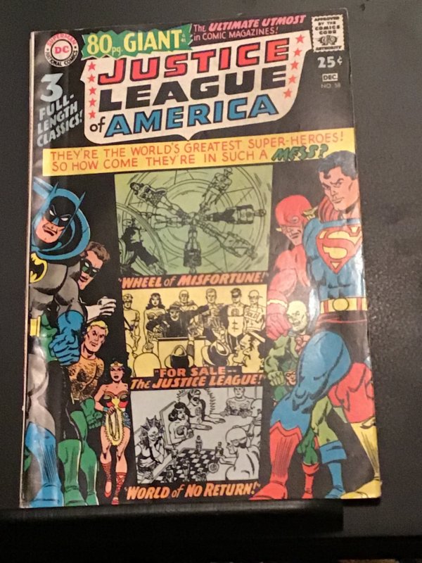 Justice League of America #58 (1967) High-grade black cover Richmond Cert. VF/NM