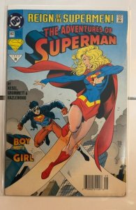 Adventures of Superman #502 Newsstand Edition (1993) Superboy 