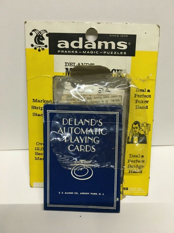 5 sealed ADAMS Magic Tricks from the 70's - Shell Trick, Imp Bottle, Ball & Vase