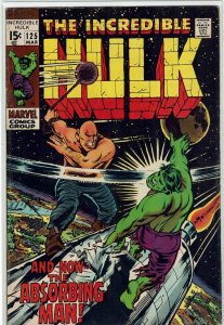 Incredible Hulk #125 (1968) Herb Trimpe Absorbing Man VF-