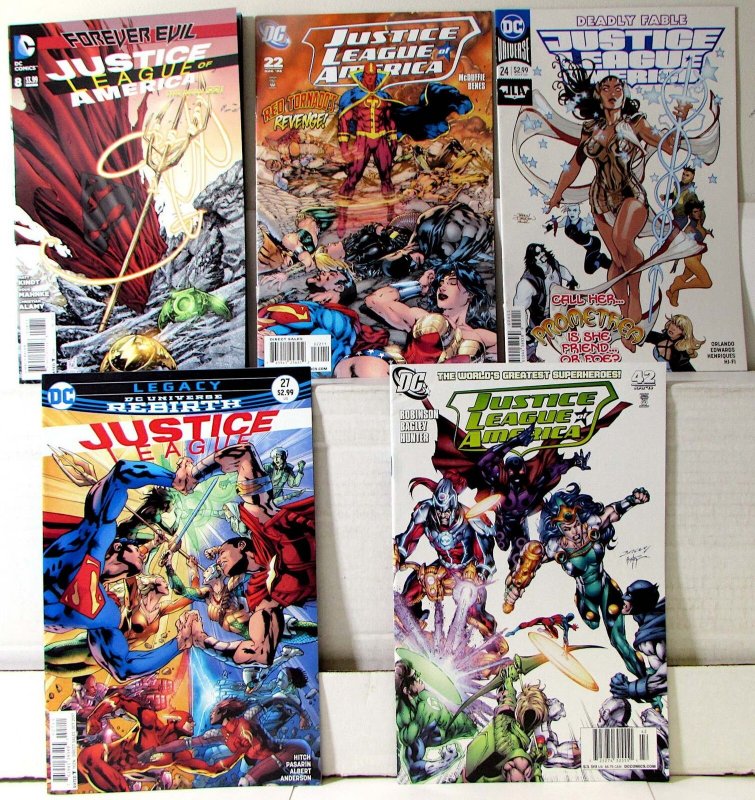 Justice League America Lot 5 #27, 2nd 22, 42, 3rd 8, 2017 24 2008 DC Comics