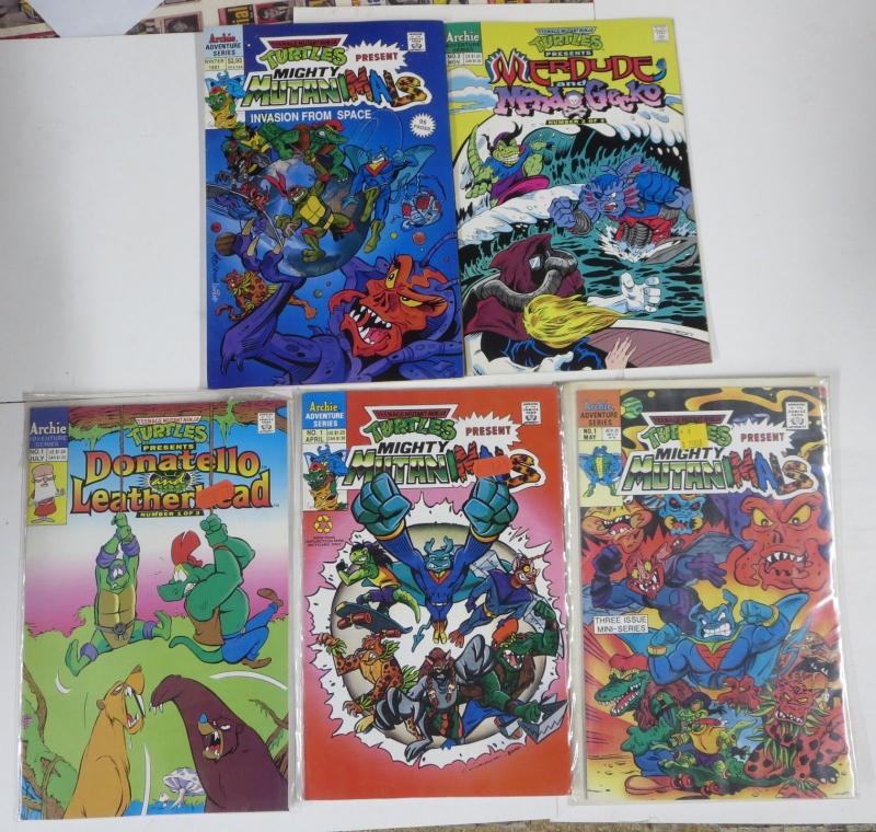 Teenage Mutant Ninja Turtles Spin-off Set! 5 books, Mutanimals, Leatherhead! F/+
