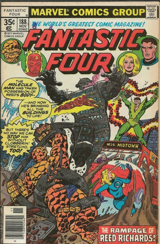 Fantastic Four #188 ORIGINAL Vintage 1977 Marvel Comics  