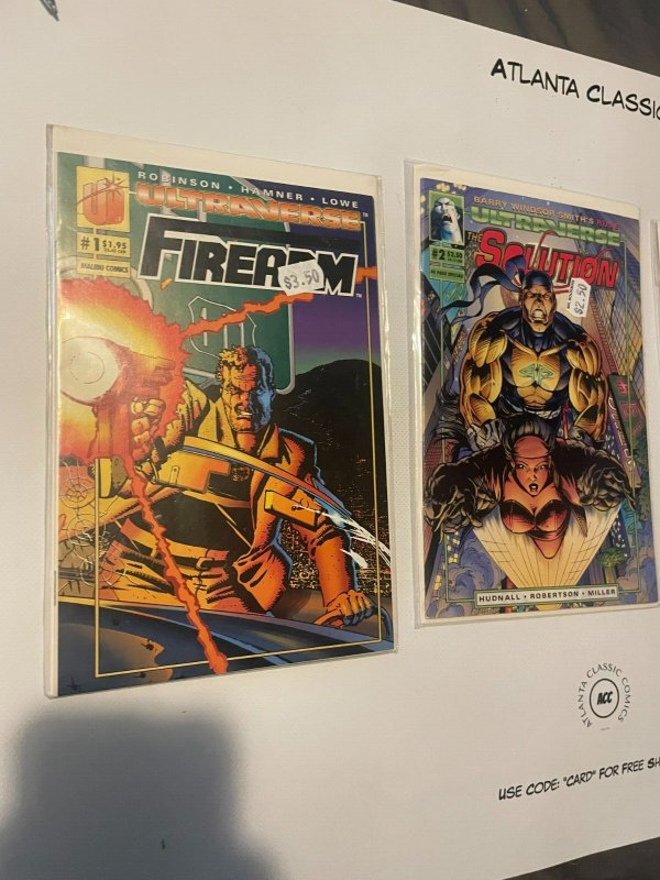 Malibu Comics, Ultraverse Exiles, Breed, Solution, Firearms#1 2 3 4 18 MT2