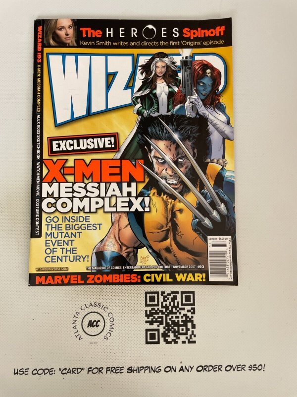 Wizard # 193 Comic Book Magazine Wolverine X-Men Storm Cyclops Angel Hulk 8 J215