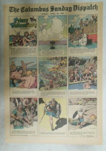 Prince Valiant Sunday Page by Hal Foster from 4/20/1947 Tabloid Page Size !