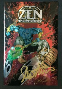 ZEN INTERGALACTIC NINJA #1 SIGNED BY STEVE STERN, BILL MAUS & DAN COTE VF-NM