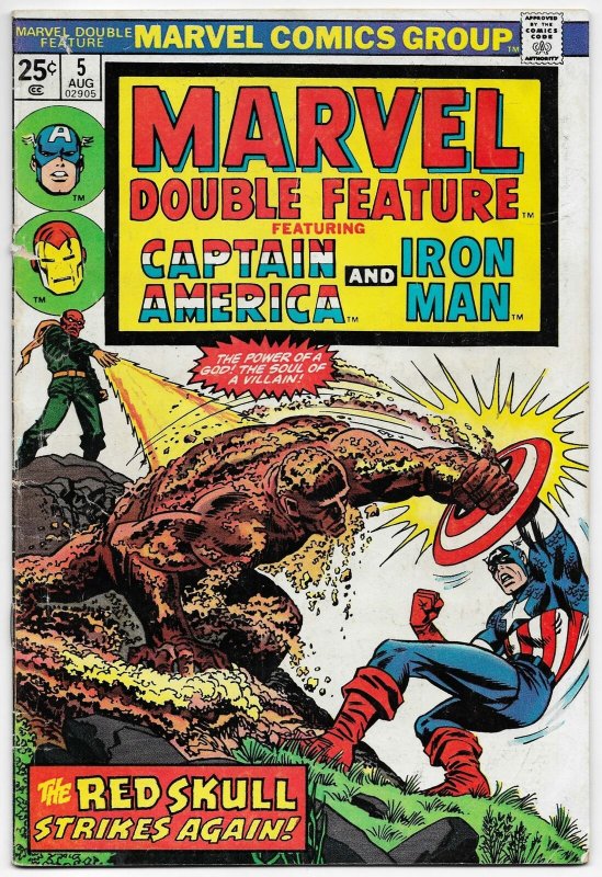 Marvel Double Feature #5 Captain America | Iron Man (Marvel, 1974) VG-