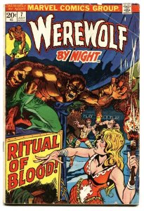 Werewolf By Night #7 comic book Marvel-Ploog cover-1973