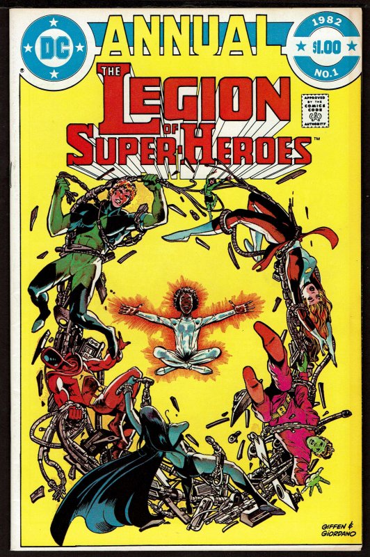 Legion of Super-Heroes Annual #1 VF and #2 VF- DC Dollar Comics (1982, 1983)