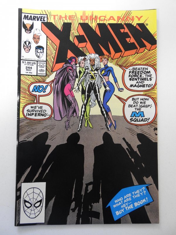 The Uncanny X-Men #244 (1989) VF+ Condition! 1st appearance of Jubilee!