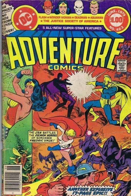 Adventure Comics #463 ORIGINAL Vintage 1979 DC Comics Wonder Woman Flash