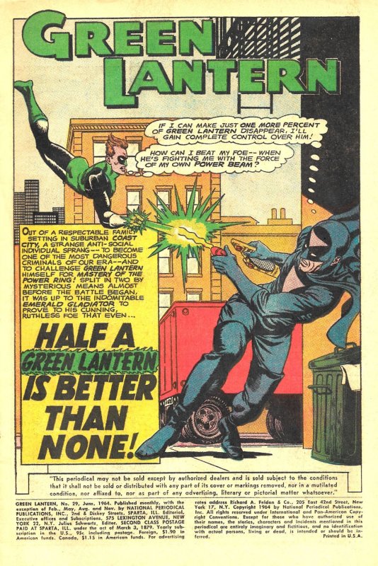 GREEN LANTERN #29& #30 (Summer1964) 4.0 VG Gil Kane & Sid Greene! 1st Black Hand