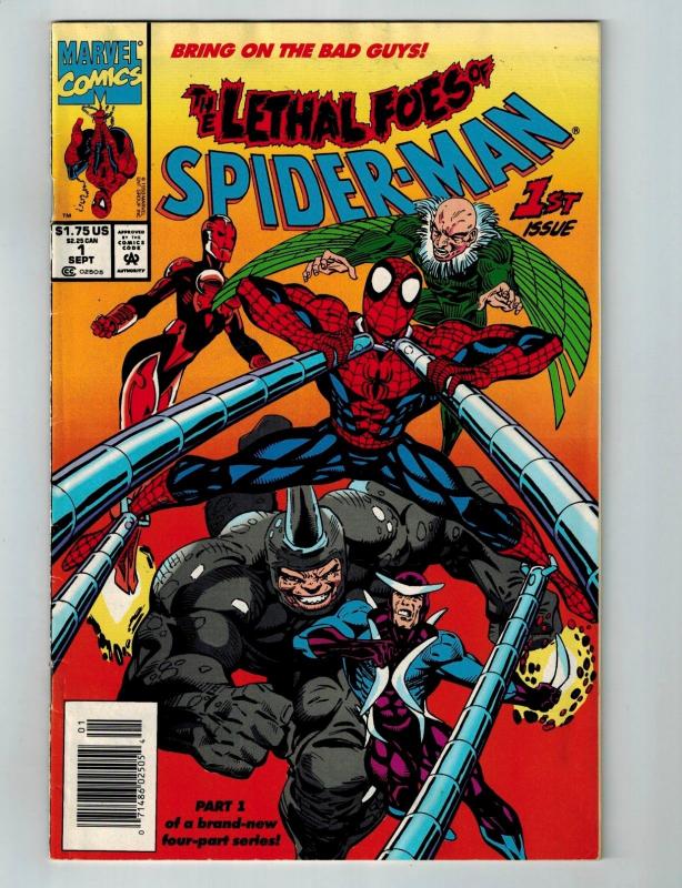 The Lethal Foes Of Spider-Man # 1 FN/VF Marvel Comic Book Venom Carnage Rhin S95